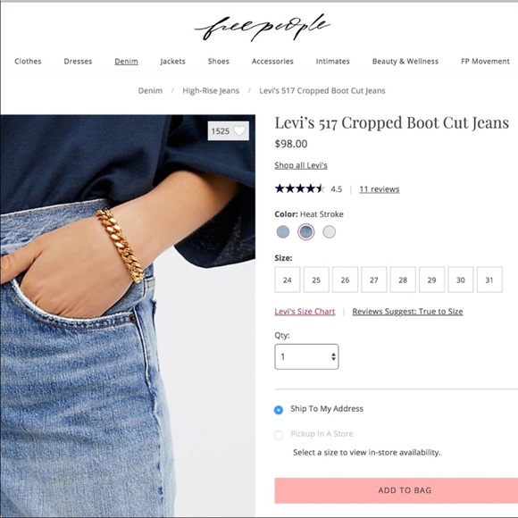 NWT Levi’s 517 Bootcut Cropped Jeans - Picture 2 of 8